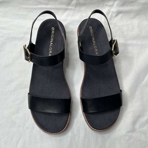 Cole Haan Womens Black OriginalGrand Peyton platform Sandals 8 B - Picture 7 of 12